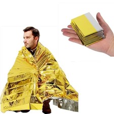 Listing image for Gold Emergency Survival Blanket Waterproof Thermal Camping Hiking Gear