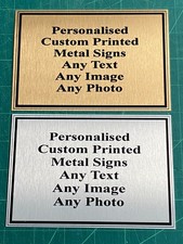 Listing image for Personalised Metal Sign Plaque Any Text Logo Image Customised Business Office