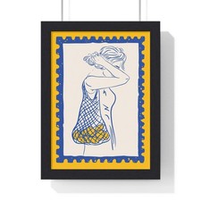 Listing image for Lemon Market Print - Mediterranean Kitchen Wall Art Print Gift Decor