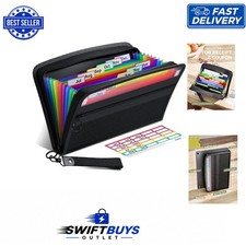 Listing image for Elegant 12-Pocket Receipt Coupon Organizer - Compact Zipper Closure in Black