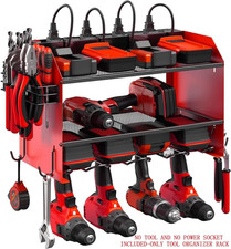 Listing image for Heavy Duty Power Tool Organizer Drill Holder Wall Mount Power Tool Storage Rack