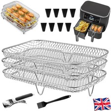 Listing image for Rectangle Air Fryer Rack Accessories for Ninja Dual Air Fryer AF300UK AF400UK