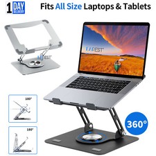 Listing image for 360° All Metal Portable Laptop Stand Riser Tablet Adjustable Holder For Desk