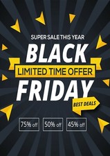 Listing image for Waterproof indoor and outdoor Black Friday sale poster display sign shop adverts