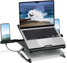 Listing image for Laptop Stand with Phone Holder Desk Accessories Macbook Desktop Office Foldable