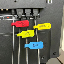 Listing image for Cable Labels for Identification Reusable Core Cable Tag Flexible Cable Organizer