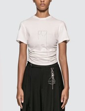 Listing image for HYEIN SEO White 100% Cotton "Save Yourself" Embroidered Chain T-Shirt, Size M