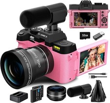 Listing image for Digital Camera 4K 48MP 16X Wifi Anti-shake W/ Wide Angle & Macro Lens Vlogging