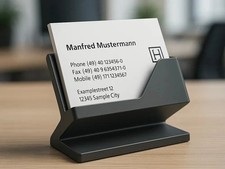 Listing image for Modern Desk Business Card Holder–Clean Minimalist Design for Office & Home Decor