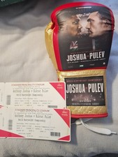 Listing image for Anthony Joshua Gold Star Boxing Glove Memorabilia Right Hand