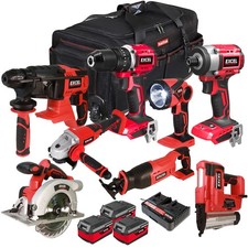 Listing image for Excel 18V Cordless 8 Piece Power Tool Kit 3 x 4.0Ah Battery Charger Bag EXL8995