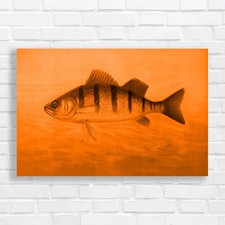 Listing image for Vintage Fish with SEO Keywords Orange Canvas Print Large Picture Wall Art