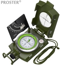 Listing image for Professional Metal Military Compass Sighting Clinometer Survival Hiking Gear