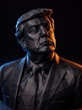 Listing image for Donald Trump Low Poly Bust Statue Geometric Sculpture Home Office Desk Decor