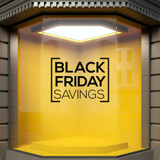Listing image for Black Friday Sticker Shop Window Sign Savings Retail Display Vinyl Stickers