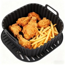 Listing image for 8 Inch Square Air Fryer Liner, Thick Silicone Air Fryer Accessories Reusable