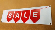 Listing image for SALE SIGN PVC BANNER FULL COLOUR VINYL BANNERS SHOP WINDOW RETAIL SALE DISPLAY