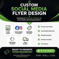Listing image for Custom Social Media Flyer Design Facebook Instagram Ad Poster Marketing Graphic