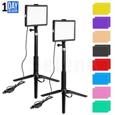 Listing image for 2PCS 13W LED Video Lighting Kit 8" Light Lamp Photography Studio Photo 45" Stand